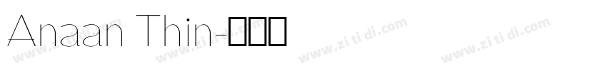Anaan Thin字体转换
